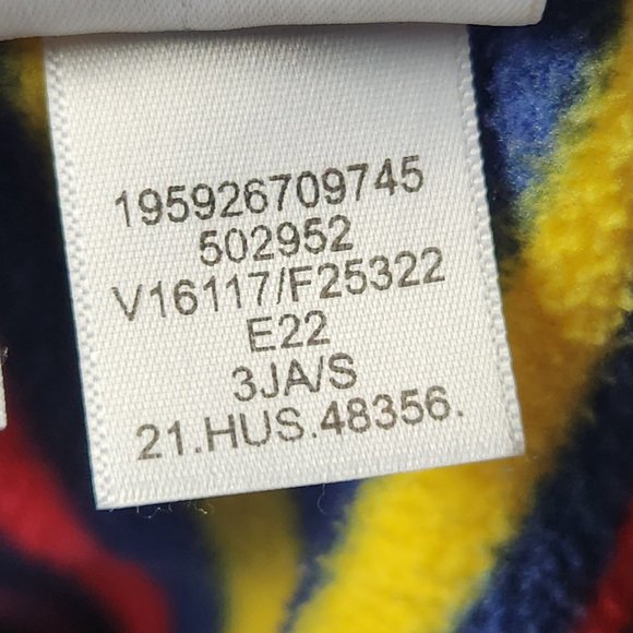 Land End Womens Multi Color Striped Half Zip Fleece Oeko-Tex Pullover Size Small - Picture 8 of 11